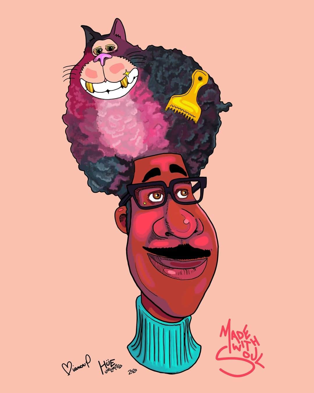 Disney Pixarさんのインスタグラム写真 - (Disney PixarInstagram)「This art was made with Soul! Head to our Guide to hear from the artists about the inspiration behind these pieces. ⁣⁣ ⁣⁣ Art (in order of appearance): ⁣⁣ Joe & His Fro - @biancapastel ⁣ The Village - @gobeeharris ⁣ Joe’s World - @heir_porter ⁣⁣ The Great Gardner - @coryvanlew ⁣⁣ ⁣⁣ #PixarSoul is now streaming on @disneyplus.」1月3日 2時30分 - pixar