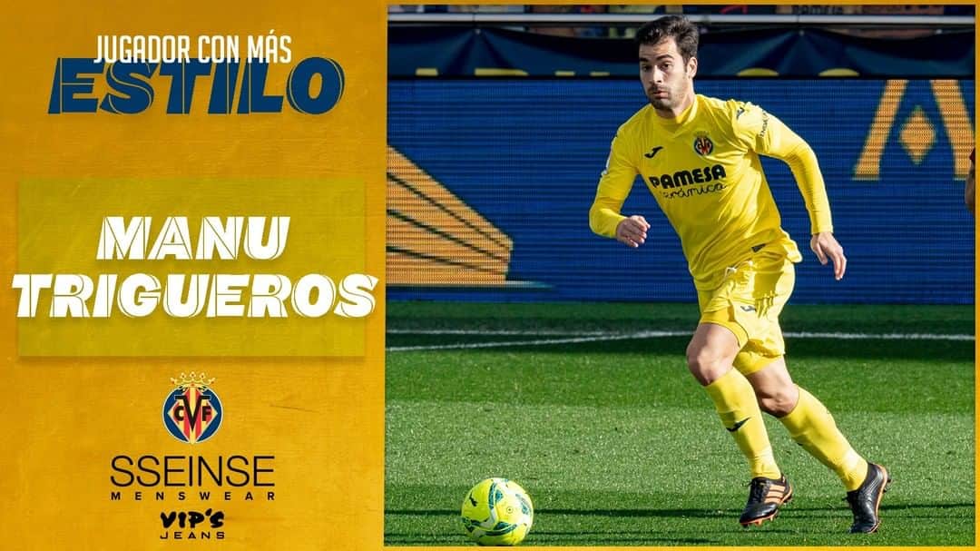 ビジャレアルCFのインスタグラム：「Y el premio al Jugador Con Más Estilo de @vips_jeans & @sseinse en el #Villarreal 🆚 Levante es para... . ¡¡El gran @manutrigueros_14  y el partidazo que se ha marcado una vez más!! . The @vips_jeans and @sseinse Most Stylish Player Award from #Villarreal 🆚 Levante goes to... . The great @manutrigueros_14 and the fantastic performance he put in once more!! . #futbol #football #soccer #LaLiga」
