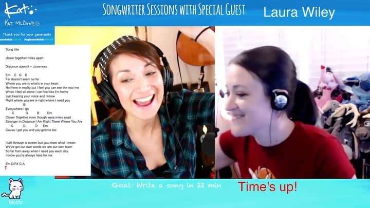 KATのインスタグラム：「Looking back on the highlights from songwriter sessions it seems as though I flail my arms around a lot 😂   Today I get to host Songwriter Showdown with some of my incredible guests and I am so excited to see what kind of songs will come out of this!   3pm PST 8am Japan time on twitch! My link is in the bio!   My special guests are  @calvinthomasmusic  @laurawileypiano  @dreemonmusic  @reina_mystique  @cliffstallingsmusic  @kuyacy_ig  @shanirosemusic   Thank you to @pinayskye for making this trailer for us!  #songwritersessions #songwriters #singersongwriters」