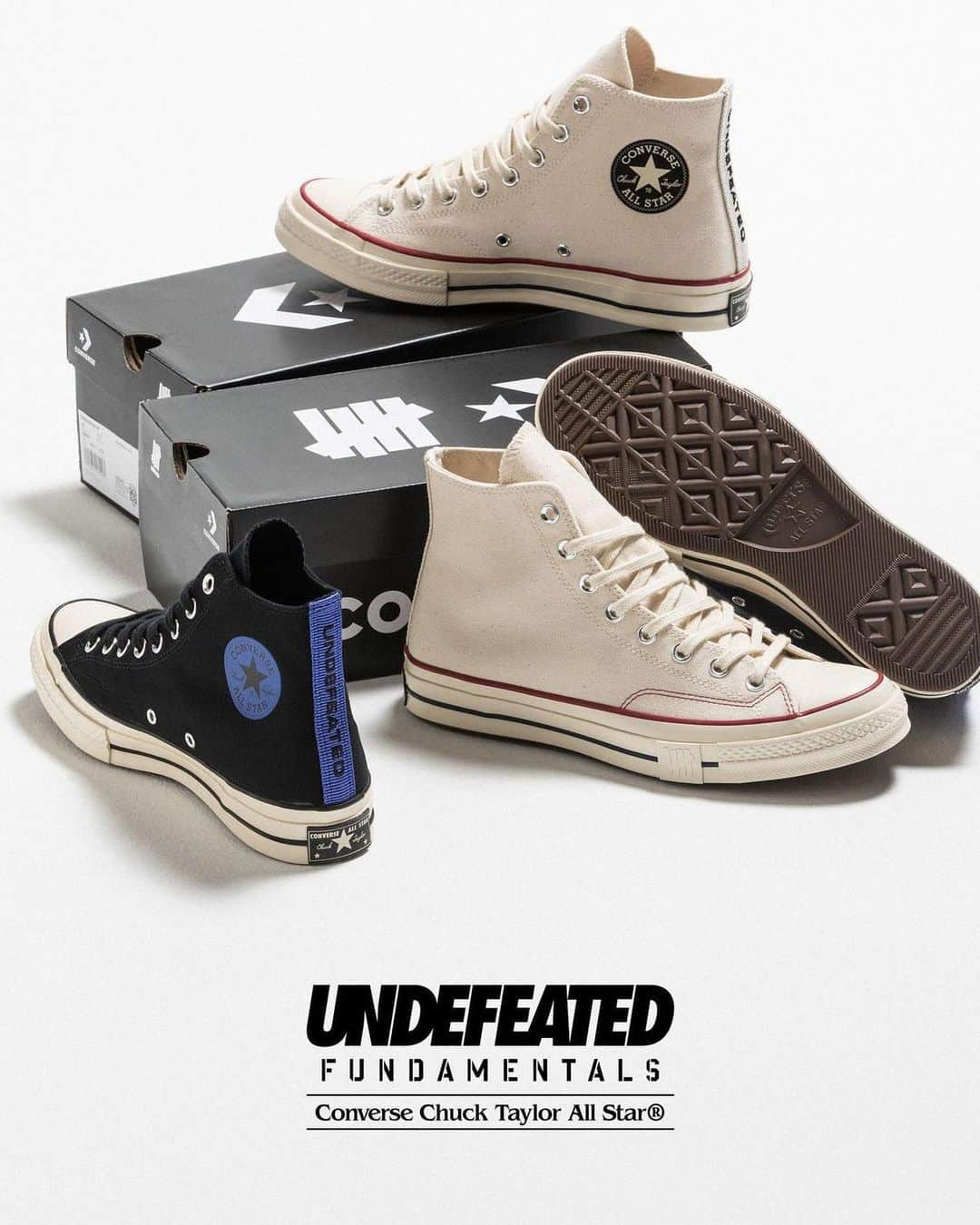 UNDFTDさんのインスタグラム写真 - (UNDFTDInstagram)「RESTOCK:   UNDEFEATED FUNDAMENTALS CONVERSE CHUCK 70 HI  The UNDEFEATED FUNDAMENTALS Converse Chuck 70 Hi is now Available in both Black and Parchment in all sizes at US UNDEFEATED Chapter Stores and Undefeated.com」1月3日 5時00分 - undefeatedinc