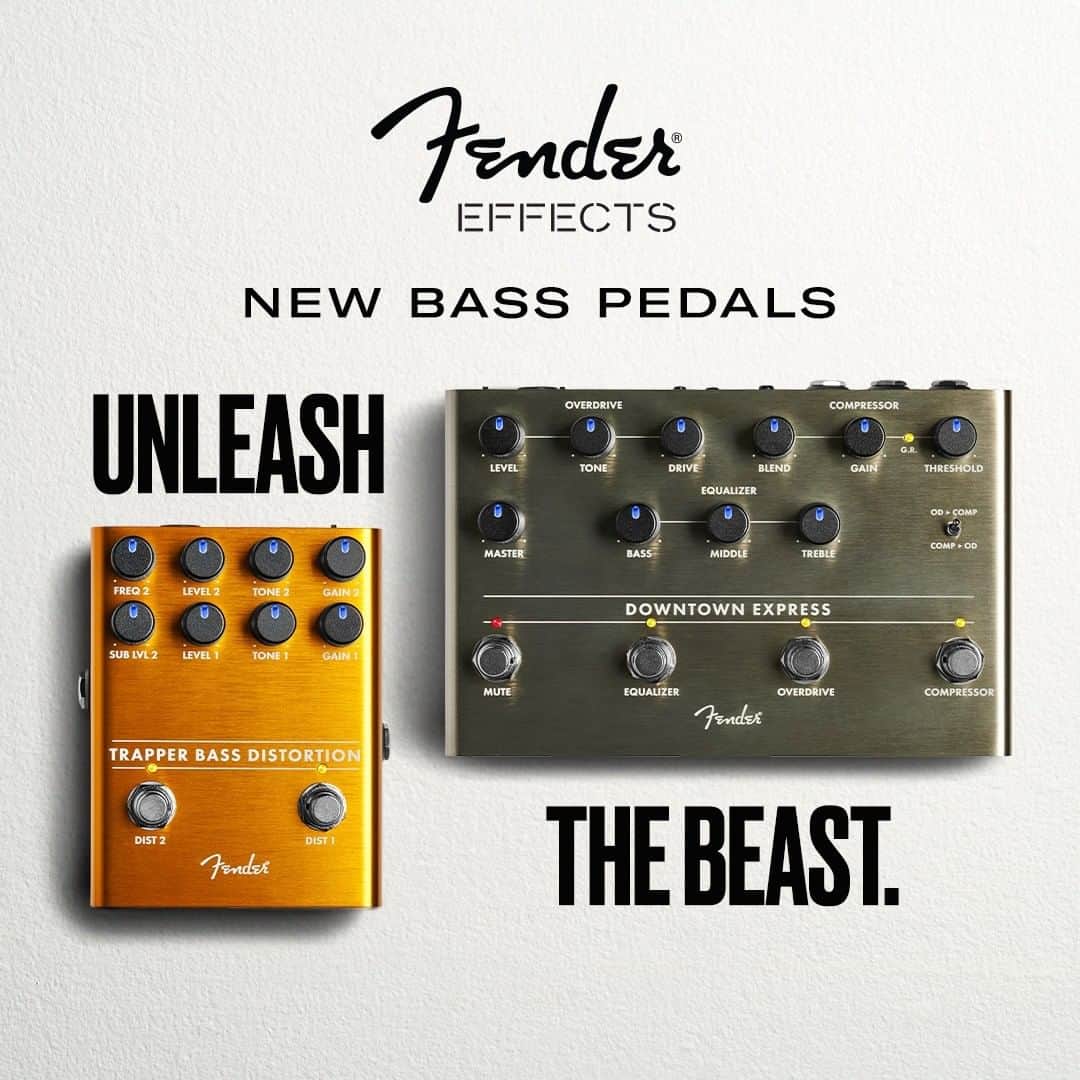 Fender Guitarさんのインスタグラム写真 - (Fender GuitarInstagram)「Is there such a thing as sounding too good? Depends on who you ask. From subtle rumble to all-out distortion, our Trapper and Downtown Express pedals put everything you need for killer bass tone right at your feet. Learn more via link in bio.  🎵 @stuze_cruise  🎥 @scorpiondagger」1月3日 5時05分 - fender