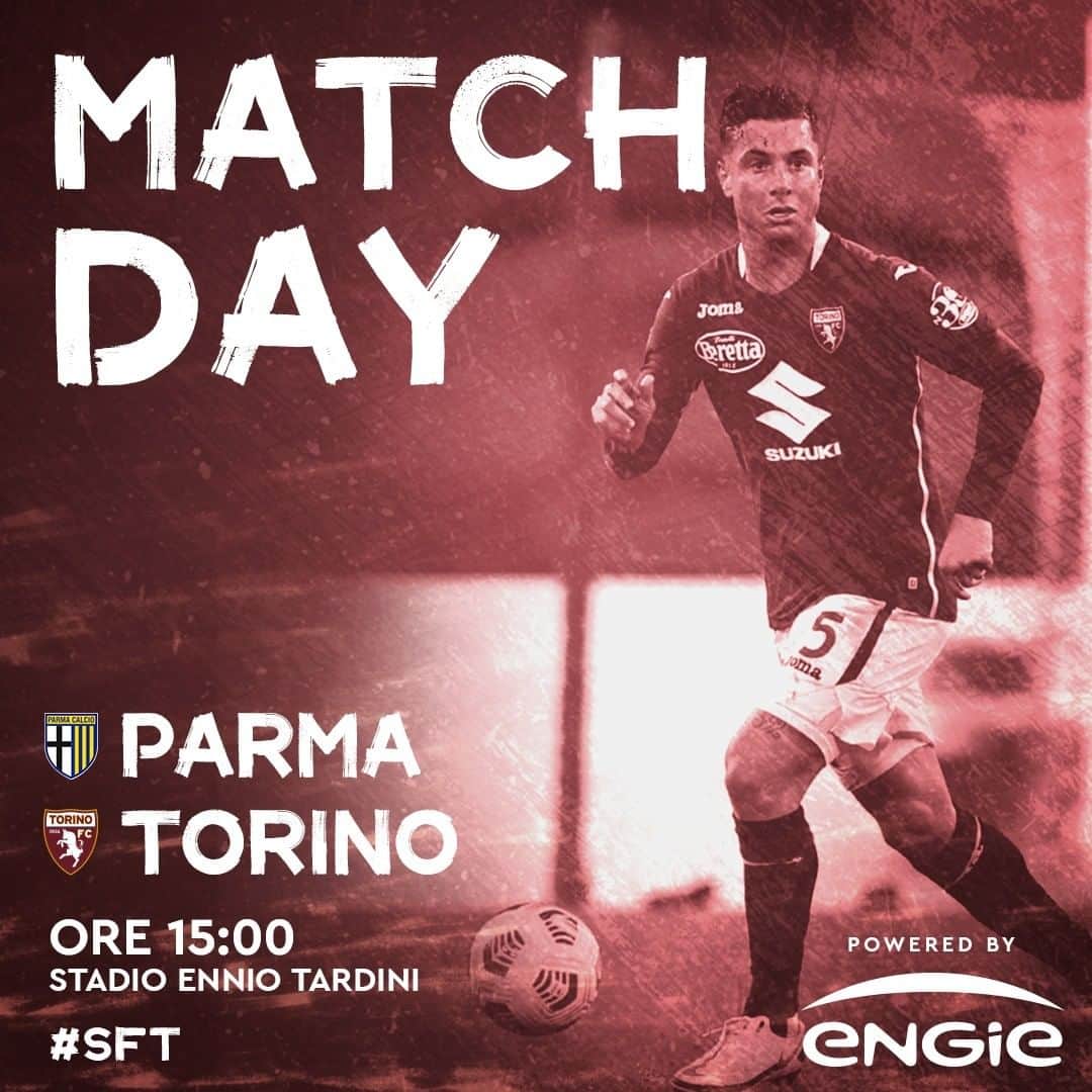トリノFCさんのインスタグラム写真 - (トリノFCInstagram)「⚽️MATCH DAY 🆚Parma 🏟Stadio Ennio Tardini ⌚️Ore 15  #ParmaTorino #SFT」1月3日 17時54分 - torinofc1906