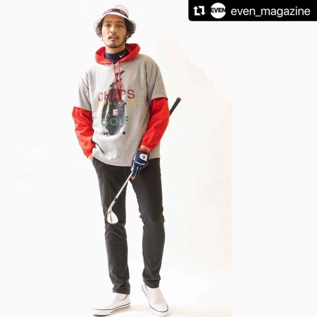 ZOEのインスタグラム：「2021年初雑誌は5日発売の 「EVEN 2月号」👏 色んなコーディネートで撮影したので是非楽しんでもらえたらなーと思います✨  #Repost @even_magazine  ・・・ あけましておめでとうございます。 本年もイーブンをよろしくおねがいします。  さて、新年一発目のイーブンは昨年から徐々に盛り上がりを見せている９０年代ファッションを取り入れた温故知新なゴルフコーディネートです。  CHAPS なつかしい。  よく見るとハットは旧ロゴのFJ。  Tシャツの下にロンTよくりゃりましたよね、、  あの頃多感な時期を過ごした方から、あの頃を知らない若者まで こういうファッションでもゴルフができる  あらゆるスポーツで最もお洒落なスポーツであるゴルフを微力ながら盛り上げていきたいと思います。  https://www.amazon.co.jp/EVEN-2021年2月号/dp/B08PXB5P4G  #ゾイ　@zoe1201zoe #イーブン　＃Even_magazine #vintagegolf #newvintage #golffashion #golfwear #japanesegolfcolture #yuzonakamura @nakamurayuzo #古着ゴルフ　#golfmagazine #90年代ゴルフ　#ヴィンテージゴルフ」