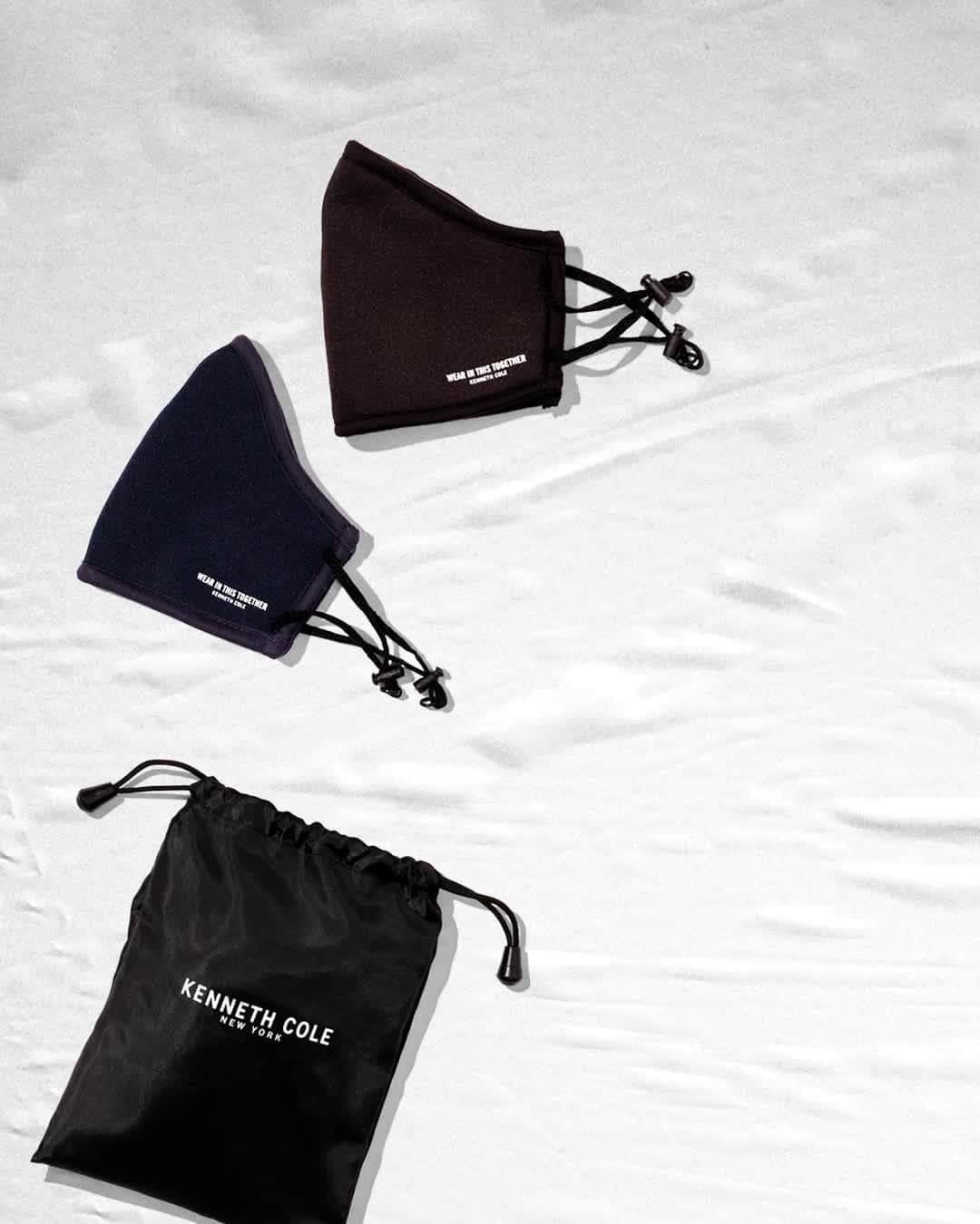 ケネスコールのインスタグラム：「New year, same need for PROTECTION, COMFORT, and STYLE. The Perfect Mask has it all to help keep you safe in 2021. (Includes lanyard and antimicrobial pouch.) #StaySafe #WearAFuckingMask #HappyNewYear #2021ToProtectYou  When you shop at KennethCole.com, we donate to THE MENTAL HEALTH COALITION –a life-changing movement working to destigmatize all mental health conditions by unifying our partners’ efforts, including those focused on the emotional well-being of Black communities. Info link in bio.」