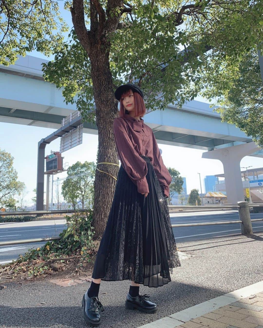 のインスタグラム：「. . . . . 昨日のわい。 . 今日のライブもよろしくねぇ🎤♥︎ . . 📸: @tkhs____my  . . . . . #pimms #idol #kawaii #cute #japan #tokyo #code #hair #make #cap #スニーカー女子 #コーデ #メイク #ボブ #ボブヘアアレンジ #日本 #韓国ファッション #韓国 #東京」
