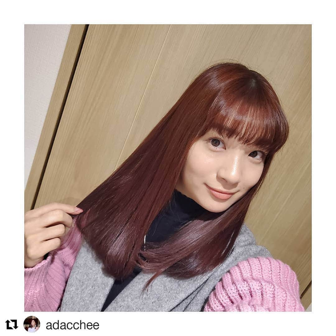 ROIさんのインスタグラム写真 - (ROIInstagram)「足立梨花さん☺️✨. 昨年もご来店いただき有難うございました🙇. 今年もご来店お待ちしております😍. . #足立梨花　さん🥺 #ROI #野口尊 #NOGUCHI #hairsalon #haircuts #hairstyle #hairstyles #青山ヘアサロン #表参道ヘアサロン #青山美容室 #表参道美容室 #青山美容院 #ヘアカラー #ヘアカラーピンク #ヘアカラートレンド #ヘアカラーチェンジ #カラーリング #ヘアスタイル #ヘアカット #美髪 #艶髪 . #1月7日より営業致します #ご予約お待ちしております#webでのご予約は24時間受付中#ご予約お待ちしております . . . . . #Repost @adacchee (@get_repost) ・・・ 仕事納め！今年も31日までお仕事させていただけました😊﻿ 大変な1年でしたが来年こそは笑顔溢れる年にしたい！﻿ みんなで耐え抜きましょうね🥺🙏💜﻿ ﻿ そんな私はやりたいことはやるべきだ！と急に思い、髪の毛をだいぶ明るく染めました。﻿ いつもより明るめのカラー💇‍♀️﻿ すごくお気に入りです🤗﻿ ﻿ あ、みなさん！良いお年をお迎えくださいっ！」1月3日 13時01分 - roi_salon