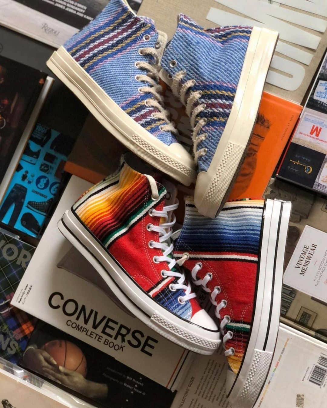 Mr. Tyさんのインスタグラム写真 - (Mr. TyInstagram)「I ranked my top 10 pairs of Converse 70s that I created in 2020. I was just getting started, then Covid came through and had other plans.  1. Created a Garrett’s Popcorn inspired 70s for myself and my bro @antdavis.  2. Went searching for a nautical themed tapestry and ending up hitting the jackpot with this one.   3. Had a vision of a @pendletonwm printed 70s and ended up finding just what I wanted at the Pendleton mill!  4. Not sure why there hasn’t been a baja hoodie or a serape blanket pair of 70s, but I wasn’t going to sit around and wait for it to happen.  5. QUILTED @carhartt fabric on a Chuck 70. Enough said.  6. Wanted a to utilize this chain stitched flowers raw denim fabric I came across 🤷🏾‍♂️.  7. Yep that’s a camo quilted nylon. This was made possible from a jacket I haven’t worn in forever.  8. Two Pendleton scarves were sacrificed to make this one pair of Converse 70s.  9. Navy corduroy with red embroidered lobsters and gingham heel strip. This pair was inspired by my first ever trip to Boston.  10. Always loved tartan and polka dots, so when I found the two together in nylon- a shoe needed to be born!  #createathome  @converse_style #ct70 #theshoegame #taylorgang #sneakerfreaker #kicksonfire #complexkicks #70s #weareallstars #garrettspopcorn #ijustlikeshoes #converse #allstar #allstars #chucks #lifeinchucks #instachucks #conversestyle #lovemychucks #1970schucks #conversefamily #チャックテイラー #chucktaylors #チャックテイラー70s #converse70s #sneakeraddict」1月3日 13時13分 - regularolty