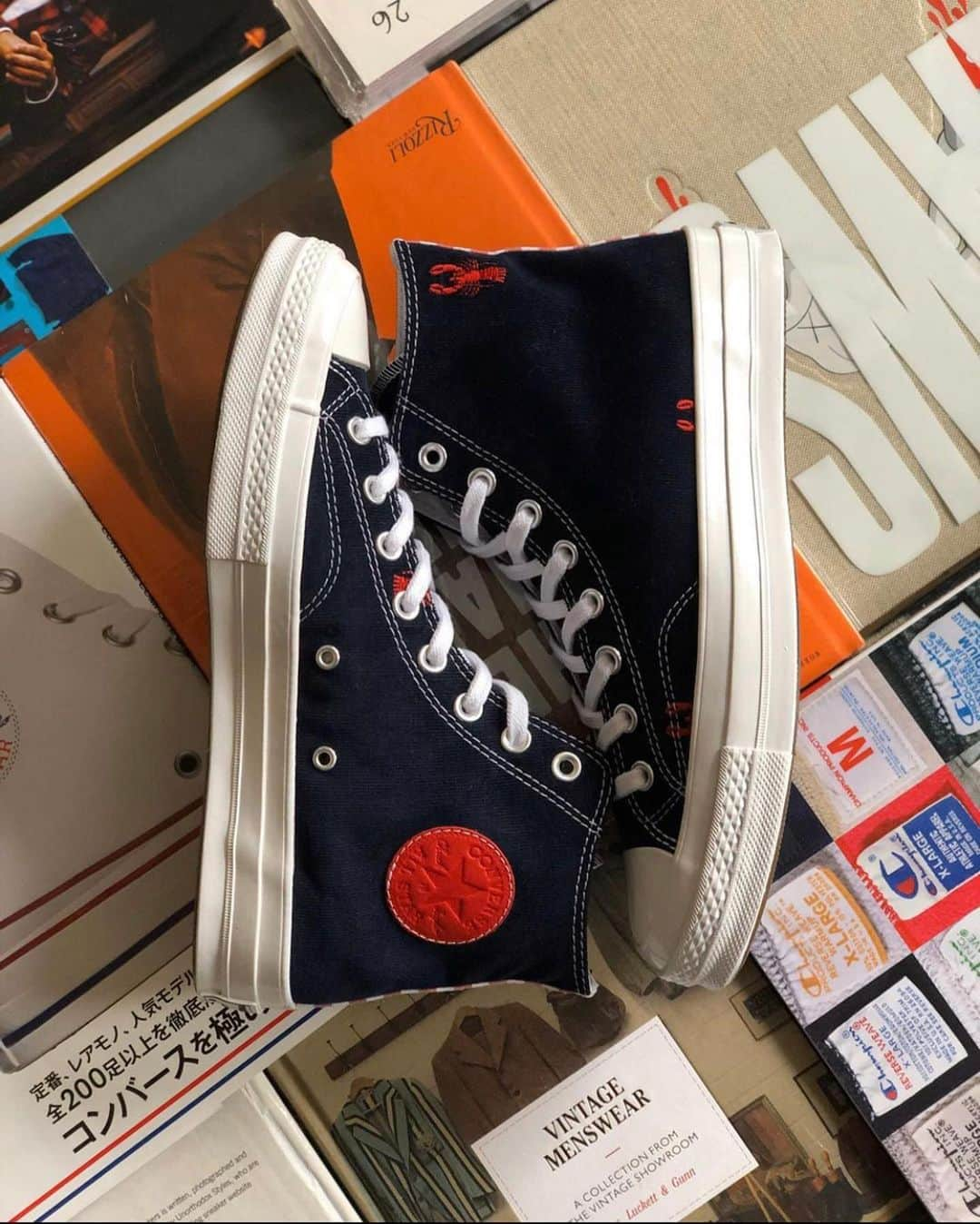 Mr. Tyさんのインスタグラム写真 - (Mr. TyInstagram)「I ranked my top 10 pairs of Converse 70s that I created in 2020. I was just getting started, then Covid came through and had other plans.  1. Created a Garrett’s Popcorn inspired 70s for myself and my bro @antdavis.  2. Went searching for a nautical themed tapestry and ending up hitting the jackpot with this one.   3. Had a vision of a @pendletonwm printed 70s and ended up finding just what I wanted at the Pendleton mill!  4. Not sure why there hasn’t been a baja hoodie or a serape blanket pair of 70s, but I wasn’t going to sit around and wait for it to happen.  5. QUILTED @carhartt fabric on a Chuck 70. Enough said.  6. Wanted a to utilize this chain stitched flowers raw denim fabric I came across 🤷🏾‍♂️.  7. Yep that’s a camo quilted nylon. This was made possible from a jacket I haven’t worn in forever.  8. Two Pendleton scarves were sacrificed to make this one pair of Converse 70s.  9. Navy corduroy with red embroidered lobsters and gingham heel strip. This pair was inspired by my first ever trip to Boston.  10. Always loved tartan and polka dots, so when I found the two together in nylon- a shoe needed to be born!  #createathome  @converse_style #ct70 #theshoegame #taylorgang #sneakerfreaker #kicksonfire #complexkicks #70s #weareallstars #garrettspopcorn #ijustlikeshoes #converse #allstar #allstars #chucks #lifeinchucks #instachucks #conversestyle #lovemychucks #1970schucks #conversefamily #チャックテイラー #chucktaylors #チャックテイラー70s #converse70s #sneakeraddict」1月3日 13時13分 - regularolty