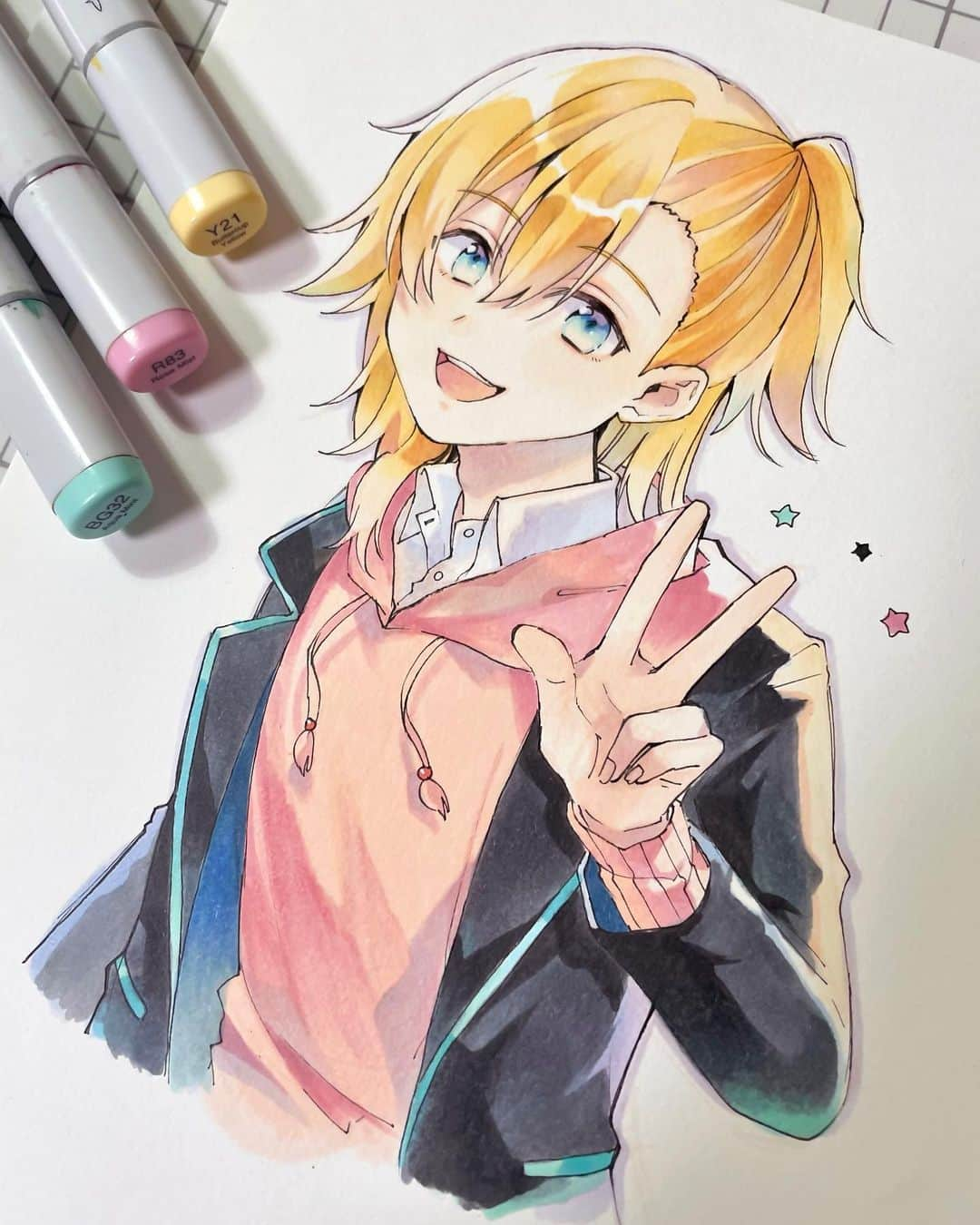 雲丹。さんのインスタグラム写真 - (雲丹。Instagram)「【Fan art】にじさんじ 成瀬鳴 春崎エアル」1月3日 14時45分 - unica_closet_