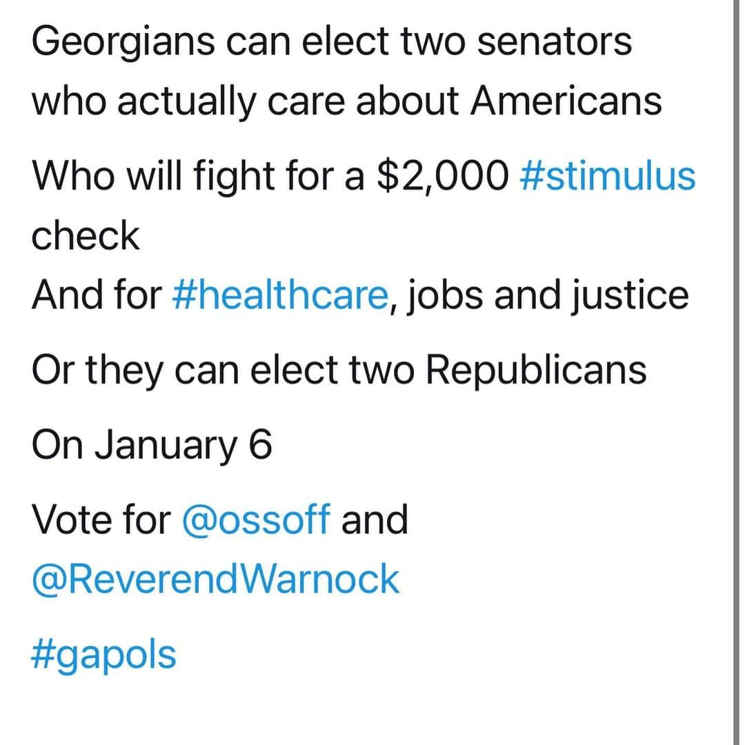 デブラ・メッシングさんのインスタグラム写真 - (デブラ・メッシングInstagram)「Veterans & our Active duty Soldiers are American HEROES. 🇺🇸  If you live in #Georgia and are or love a service person, you should know what your Current Senators VOTED AGAINST.  It’s easy to say “God bless our troops,” or that you are Pro-Military, but when it was time to FIGHT for #GA Veterans,....INACTION. Or BLOCKING bills that would support those who have sacrificed for our country the most.  SWIPE👉🏻 and learn more. It ends with more beautiful “Faces Of Change” from early voting! 🧡 [🚨One of the slide has. TYPO!! Election Day is Tuesday Jan 5th* !!!🚨]  #Makeaplan  #georgiaonmymind #georgiapeach #atlanta #savannah #Dekalb #Cobb #JonOssoff #RaphaelWarnock #civilrights #votingrights #johnlewis #goodtrouble #veterans #climate #FlipTheSenate #senate #vote #election #BlueWave #ossoff #warnock #BidenHarris 🇺🇸#Gwinitt #davidperdue #Perdue #Loeffler #KellyLoeffler」1月4日 2時34分 - therealdebramessing