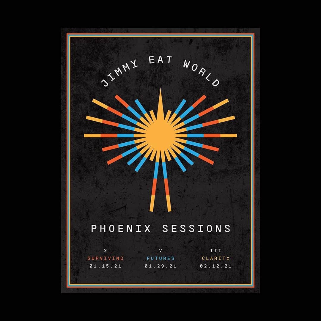 Jimmy Eat Worldのインスタグラム：「#happynewyear fans and friends!   Less than 2 weeks before #PhoenixSessions kicks off and we couldn’t be more excited to share these shows.   Early Bird pricing for the three show tickets ends in exactly a week, so grab ‘em while you can! www.JimmyEatWorldLive.com」