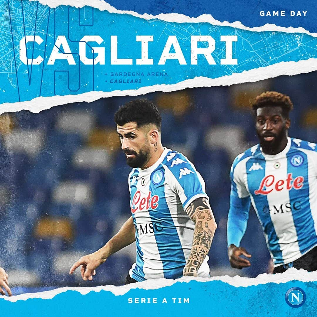 SSCナポリさんのインスタグラム写真 - (SSCナポリInstagram)「MATCHDAY ⚽️ #CagliariNapoli 🏟 Sardegna Arena 🕘 15:00 CET 🇮🇹 #SerieATim  💙 #ForzaNapoliSempre」1月3日 20時15分 - officialsscnapoli