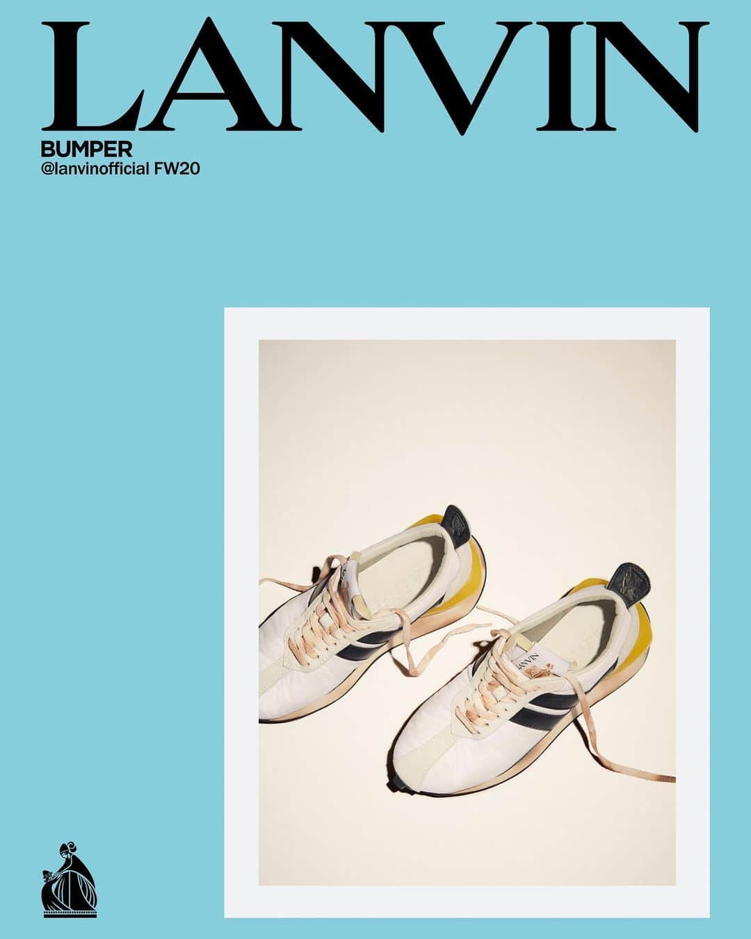 ランバンのインスタグラム：「#LanvinFW20 campaign - Bumper sneakers. Photography @ezrapetronio  Creative Direction @brunosialelli Art Direction @ezrapetronio」