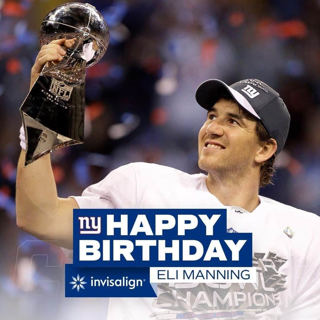 New York Giantsさんのインスタグラム写真 - (New York GiantsInstagram)「Once a Giant, Only a Giant!  Happy Birthday 🔟  #TogetherBlue @invisalign」1月3日 23時00分 - nygiants