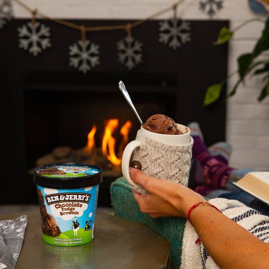 Ben & Jerry'sのインスタグラム：「Take cozy to the next level. ❄️⁠ ⁠ Order your favorites for delivery at the link in our bio!」