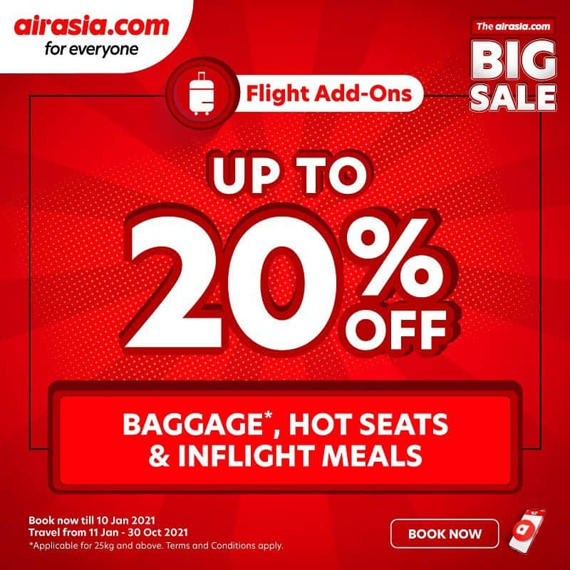 エアアジアさんのインスタグラム写真 - (エアアジアInstagram)「Say hello to NEW YEAR with the biggest promos and travel deals on our very first airasia.com BIG SALE! ✈️❤️🎉  Grab your FREE SEATS and get up to 60% OFF other travel deals for flights, SNAP, hotels, and flights add-ons! Just head over to the link in our bio. 👌🏻  Book NOW till 10 Jan at airasia.com!  Travel from 11 Jan - 30 Oct 2021   *Free Seats excludes airport tax, MAVCOM fee and any other applicable fees. T&C apply. Read more at https://air.asia/B5bS5  Make your first instant BIG Points conversion via BIG Xchange by 31 Jan 2021 to enjoy 10X BIG Points*.  *https://air.asia/YXuhx __________ Cover photo by @thaleadadisini」1月4日 11時44分 - airasiasuperapp