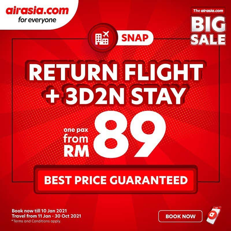 エアアジアさんのインスタグラム写真 - (エアアジアInstagram)「Say hello to NEW YEAR with the biggest promos and travel deals on our very first airasia.com BIG SALE! ✈️❤️🎉  Grab your FREE SEATS and get up to 60% OFF other travel deals for flights, SNAP, hotels, and flights add-ons! Just head over to the link in our bio. 👌🏻  Book NOW till 10 Jan at airasia.com!  Travel from 11 Jan - 30 Oct 2021   *Free Seats excludes airport tax, MAVCOM fee and any other applicable fees. T&C apply. Read more at https://air.asia/B5bS5  Make your first instant BIG Points conversion via BIG Xchange by 31 Jan 2021 to enjoy 10X BIG Points*.  *https://air.asia/YXuhx __________ Cover photo by @thaleadadisini」1月4日 11時44分 - airasiasuperapp