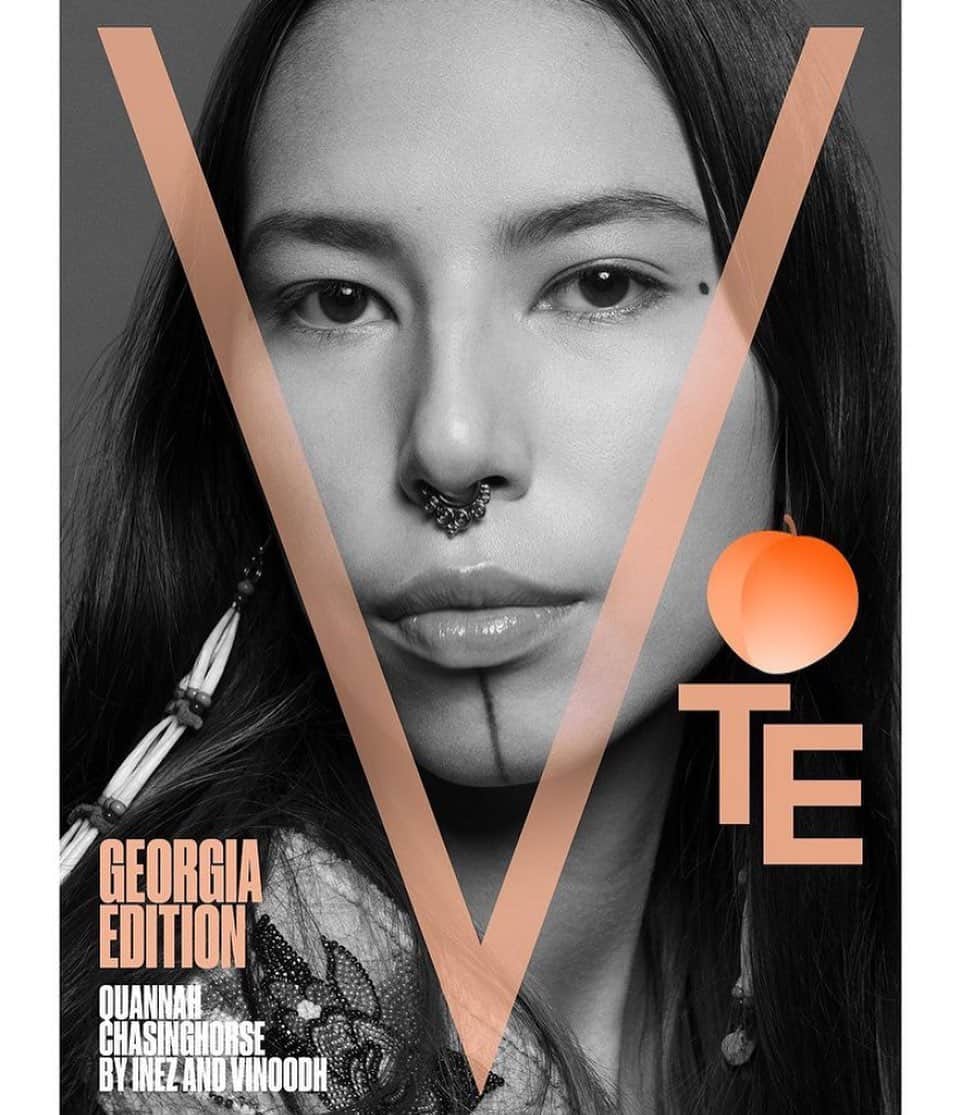 IMG Modelsさんのインスタグラム写真 - (IMG ModelsInstagram)「V is for VOTE. 🍑 @quannah.rose covers @vmagazine’s ‘Georgia Edition’. #📷 @inezandvinoodh #⭐️ #IMGstars」1月4日 4時06分 - imgmodels