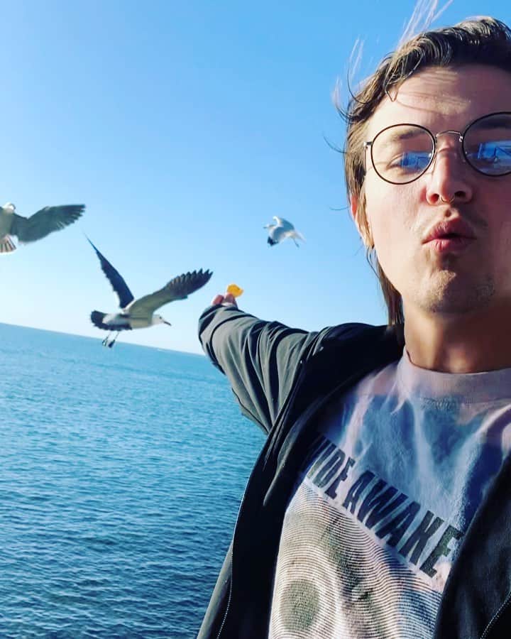 Ghastlyのインスタグラム：「Started the year drunk feeding seagulls in Mexico」