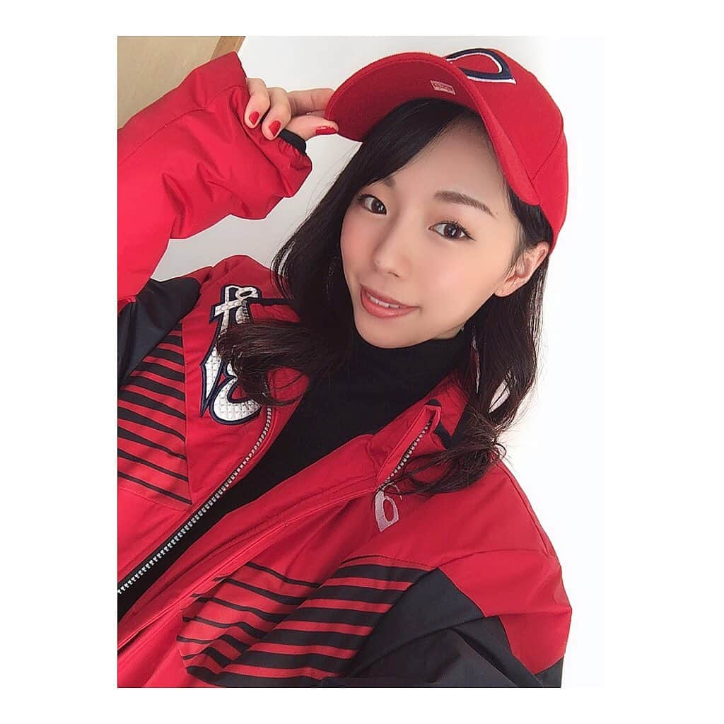 波妃美咲のインスタグラム：「❤️❤️❤️⚾️  #カープ女子  #広島カープ　 #広島」