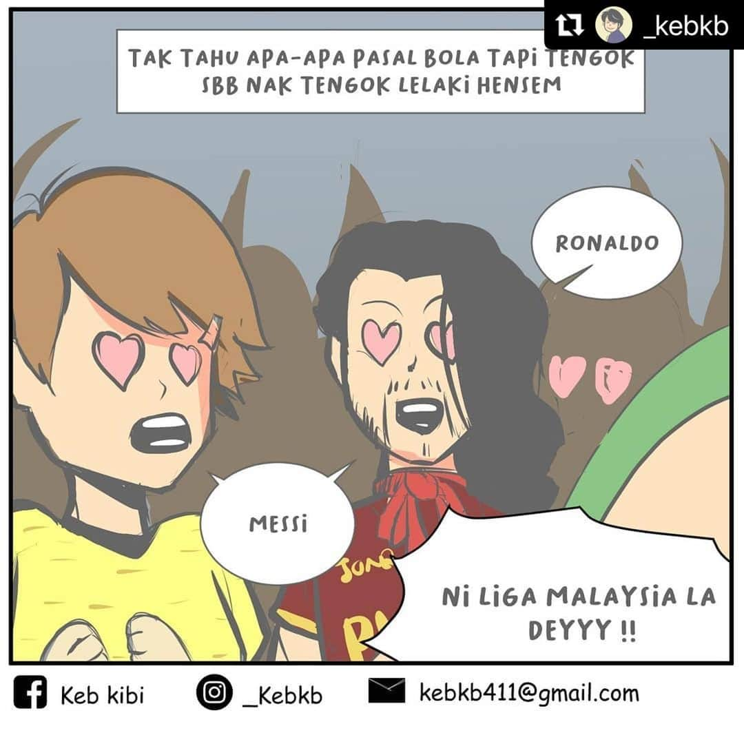 Koleksi Komik Malaysiaさんのインスタグラム写真 - (Koleksi Komik MalaysiaInstagram)「#Repost @_kebkb with @make_repost ・・・ Karenah penyokong bola sepak kalau nak cerita mmg tak kan habis. Tapi jangan disebabkan bola kita bermasam muka dengan org  lain  #komikmalaysia #gengkomikmalaysia #komiklawak #komikbola #komik #bolasepak #liverpool #thesukan #manchesterunited #ggmu #ynwa #harimaumalaya #ligamalaysia #epl #tottenham #barcelona #selangor #kedah #zoro #arsenal #realmadrid」1月4日 8時51分 - tokkmungg_exclusive