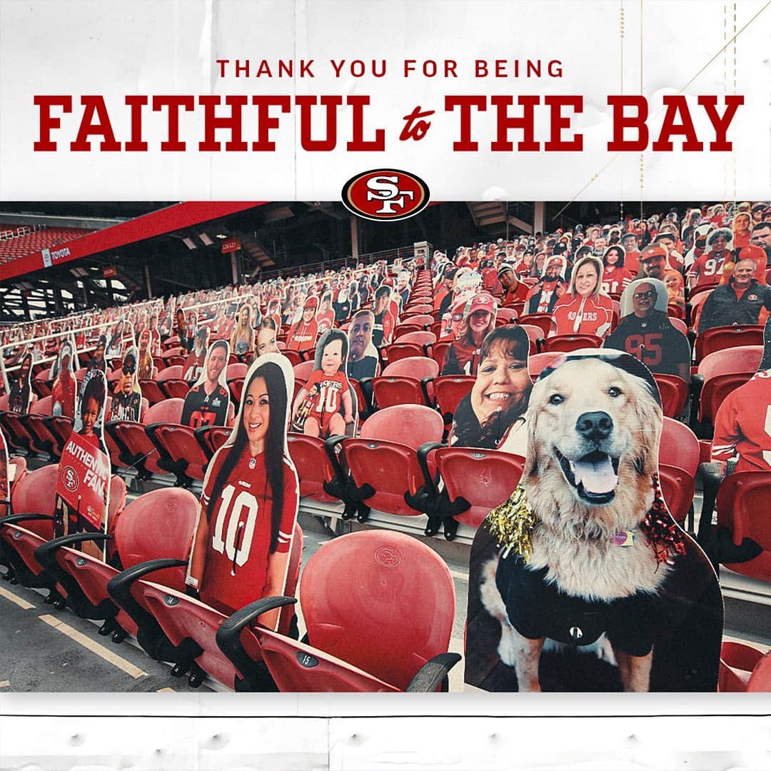 サンフランシスコ・フォーティナイナーズさんのインスタグラム写真 - (サンフランシスコ・フォーティナイナーズInstagram)「For riding with us through 2020 and beyond. Thank you Faithful ❤️💛 #FTTB」1月4日 9時41分 - 49ers