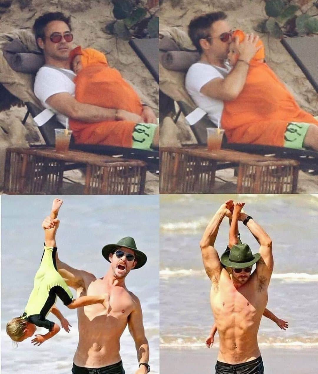Style Fashion Luxuryのインスタグラム：「Daddy goals 😂  Robert or Chris?  Pick your favourite & tag someone!」