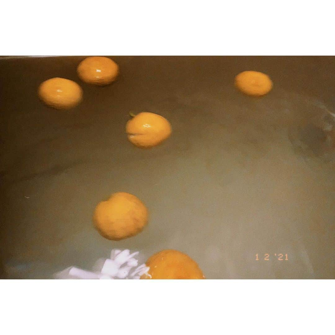 尾形璃子さんのインスタグラム写真 - (尾形璃子Instagram)「ゆず風呂で体がぽかぽか。🍊」1月4日 11時24分 - tanaka_rico