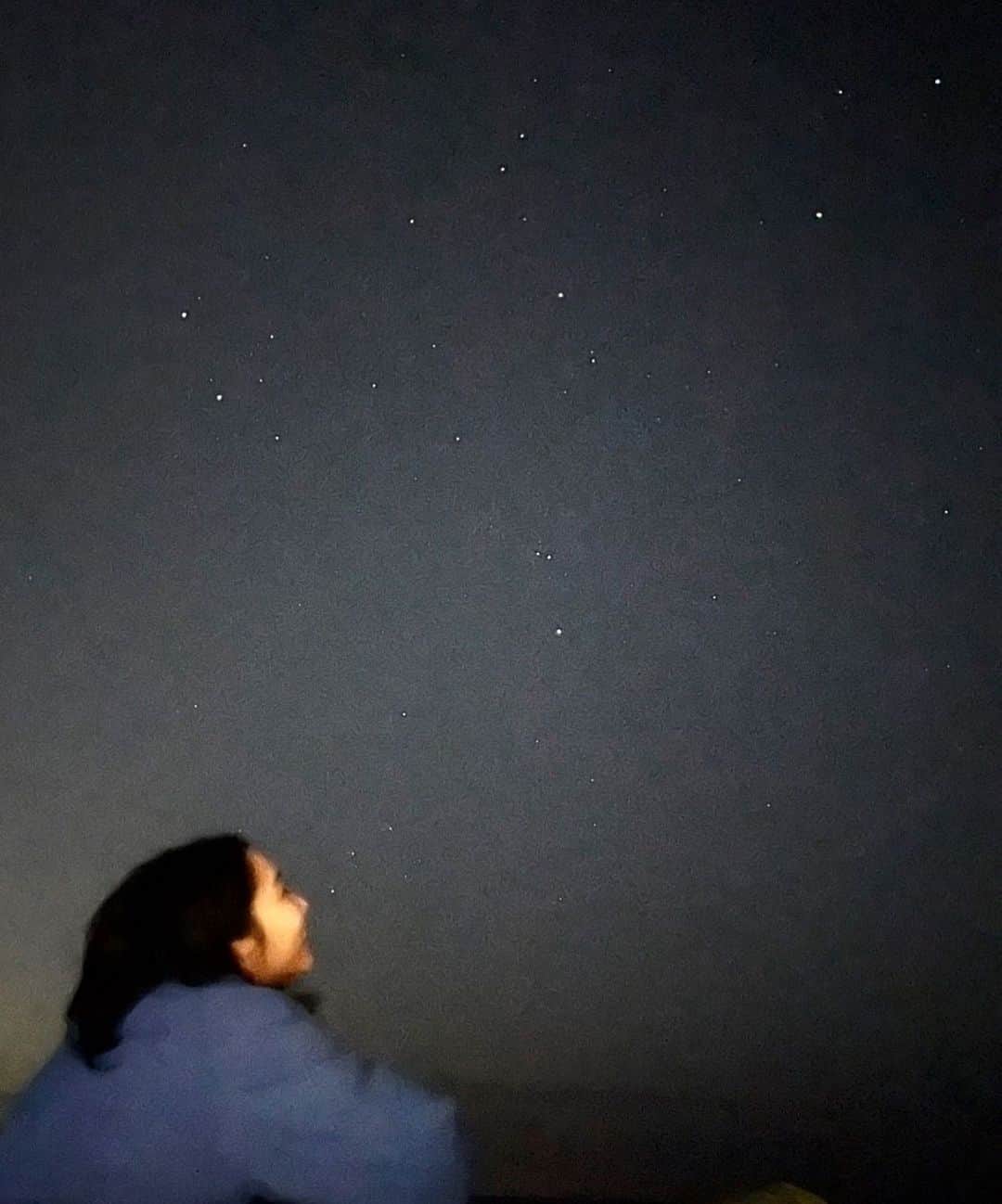 宇田川かをりのインスタグラム：「お分かりいただけますでしょうか﻿。 熱海のこの星！！﻿ オリオン座も綺麗に見えました🥺✨」