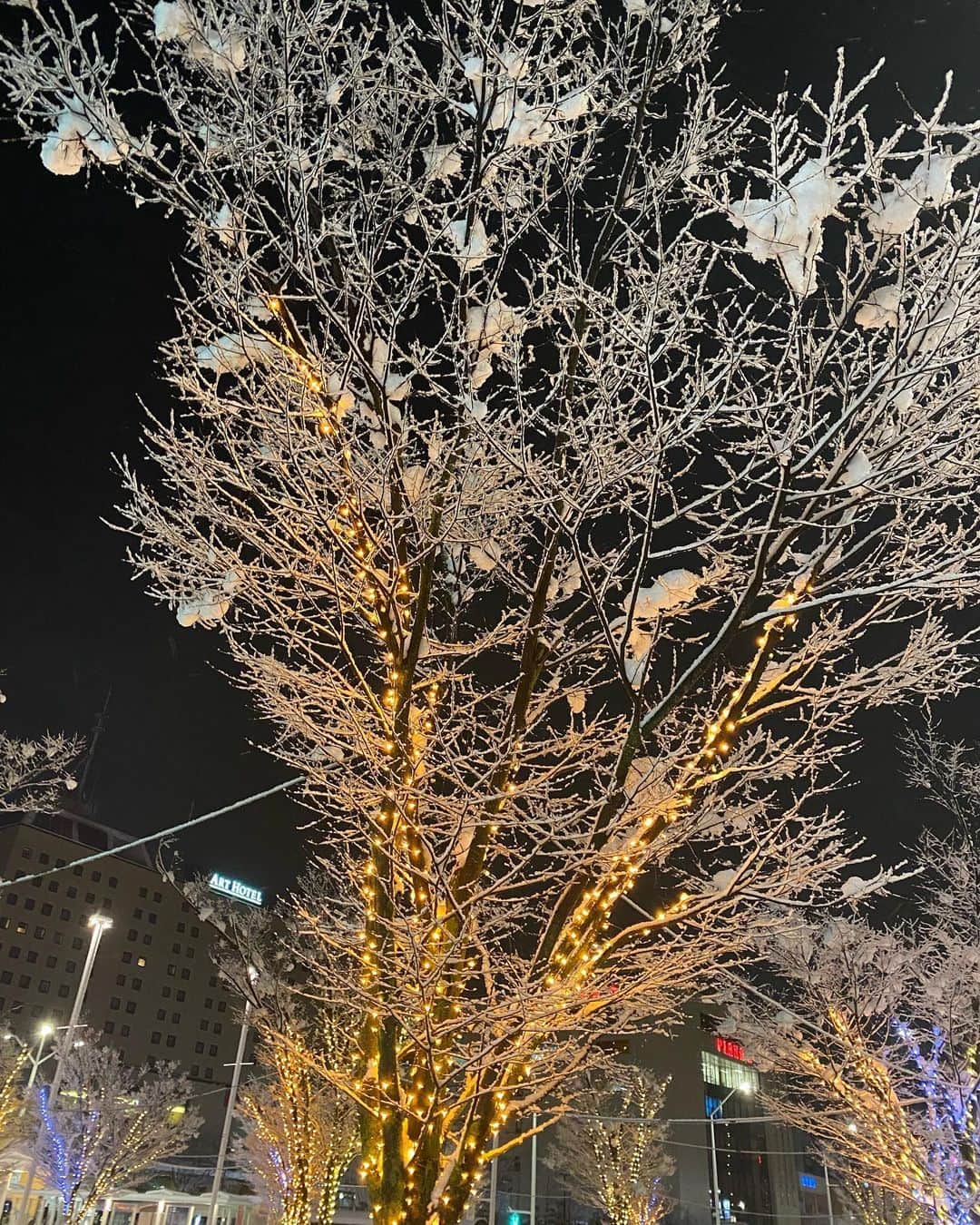 三石佳那さんのインスタグラム写真 - (三石佳那Instagram)「ㅤㅤㅤㅤㅤㅤㅤㅤㅤㅤㅤㅤㅤㅤㅤㅤㅤㅤㅤㅤㅤㅤㅤㅤㅤㅤ  雪が見せてくれる景色。 綺麗だなぁ  ....と同時に雪おろしや雪かき みなさまお疲れ様です🥲  #新潟駅 #新潟 #niigata #冬景色 #雪 #イルミネーション」1月4日 21時37分 - mitsuishi_kana_bsn