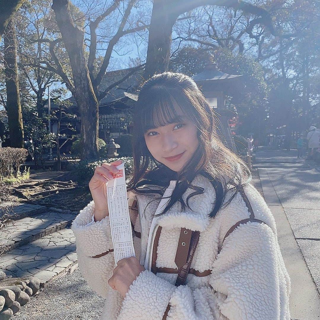 杉山緋那のインスタグラム：「おみくじ大吉でた〜🥰❕」