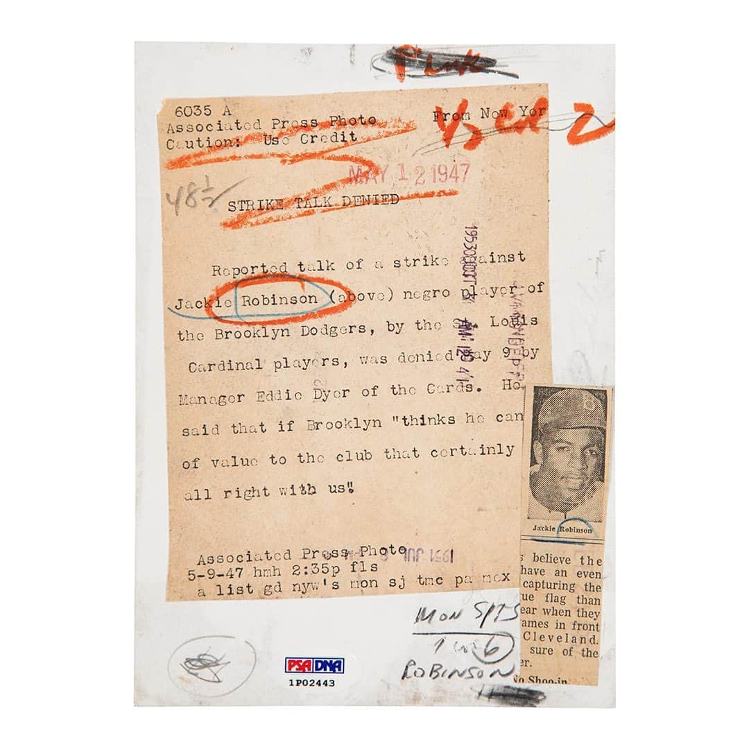 HYPEBEASTさんのインスタグラム写真 - (HYPEBEASTInstagram)「@hypebeastgaming: Baseball card-related photos of Jackie Robinson and Babe Ruth are set to go on sale at @heritageauctions. Robinson’s 5 x 7 inches image was used in an Associated Press news coverage of the Brooklyn Dodgers’ series with the St. Louis Cardinals, and has been professionally authenticated by PSA/DNA, assigned a Type I designation as a period original and is expected to sell for at least $80,000 USD. While the image of a young Babe Ruth circa 1920 originated from Baseball Magazine where the back of the card includes a hologram that aligns the card’s source to the famed publication and is expected to sell for $20,000 USD. Find out more details via the link in our bio. The auction is set to open on January 29. ⁠⠀ Photo: Heritage Auctions」1月4日 15時21分 - hypebeast