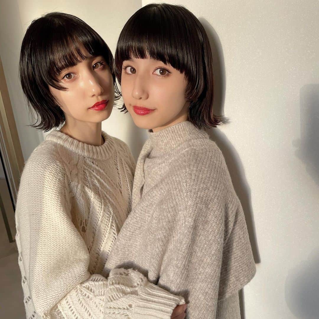谷奥えまのインスタグラム：「プレオープンおめでとうございます㊗️  落ち着く空間でとっても素敵でした♬ 　 そして前からやってみたかったウルフカット✂︎✂︎✂︎ ありがとうございました◡̈」