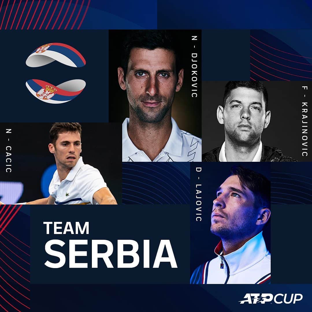 ドゥシャン・ラヨビッチのインスタグラム：「#TeamSerbia 🇷🇸  Ready for  @atpcup   01.02-05.02」