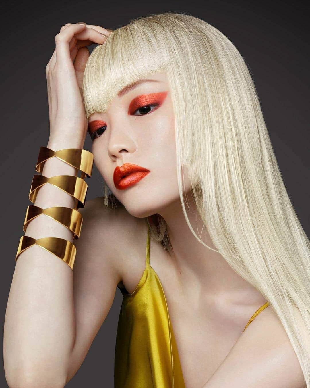 フェルナンダ・リーのインスタグラム：「@shuuemura rouge unlimited iron reds 🥰」