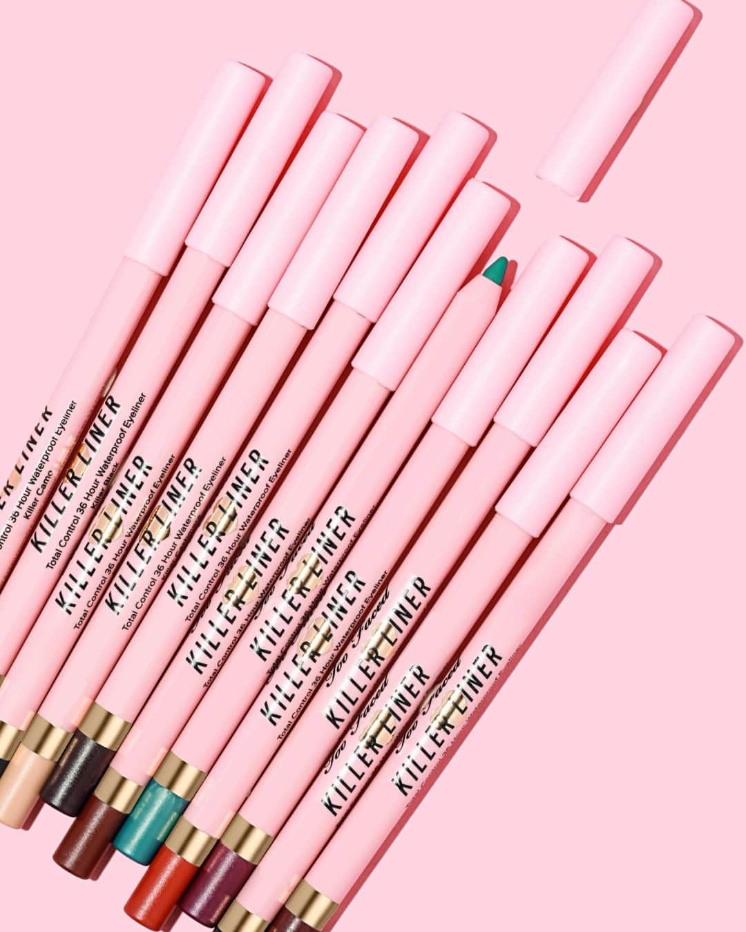 Too Facedのインスタグラム：「Your eyeliner game just got a MAJOR upgrade! 😘 Experience total control with our Killer Liner for razor-sharp killer lines! Available in 11 shades. #toofaced」