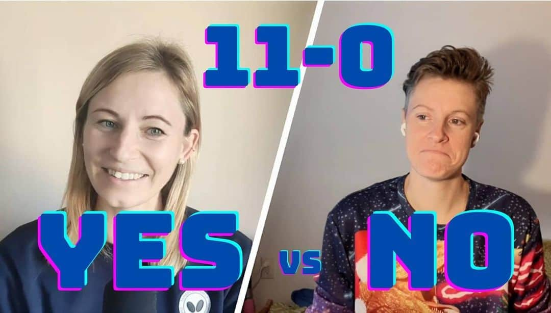 ガリア・ドボラクさんのインスタグラム写真 - (ガリア・ドボラクInstagram)「Haha! @matiekholm and I did a video about the endless discussion about the 11-0. The link is in bio! Are you #teamMercy or #teamNoMercy? 🏓😒 #tabletennis」1月5日 1時43分 - galiadvorak