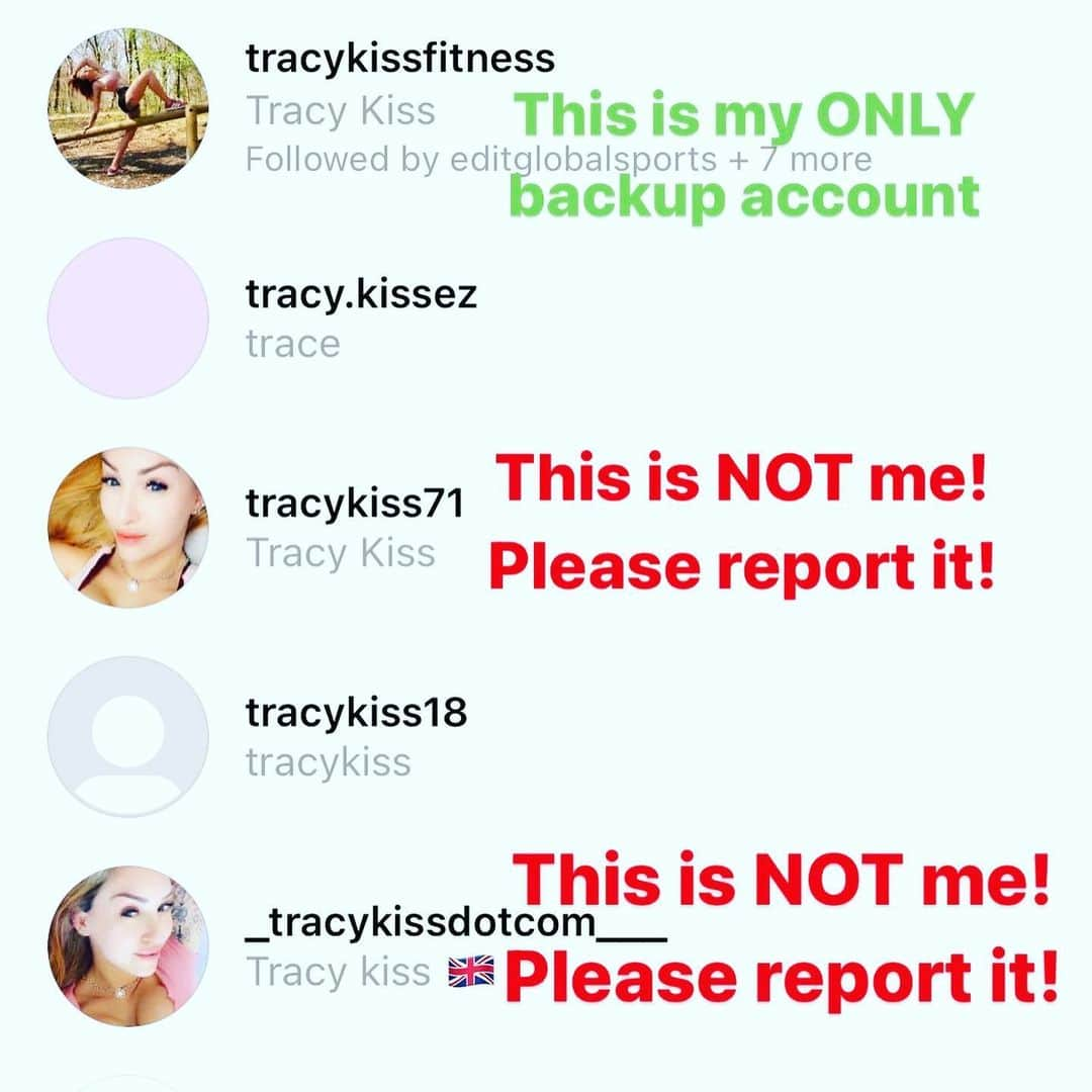 トレーシー・キスさんのインスタグラム写真 - (トレーシー・キスInstagram)「More fake accounts are using my name and pictures pretending to be me to contact my fans and followers to steal money! Please REPORT them immediately and help me to shut these criminals down!  🚨 The most recent accounts pretending to be me: @anitfabiola2  @tracykiss71  @_tracykissdotcom___」1月5日 2時01分 - tracykissdotcom