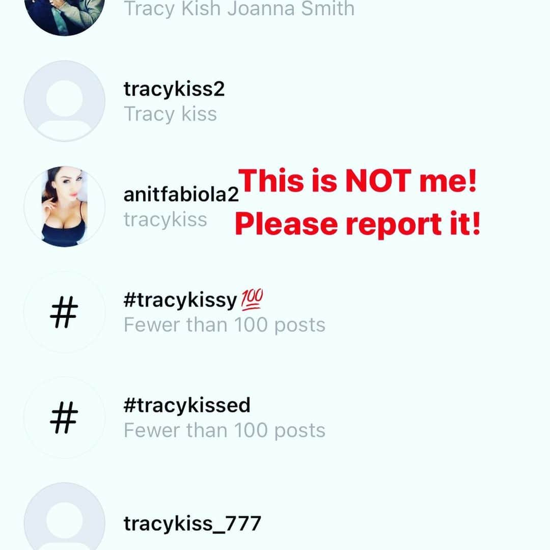 トレーシー・キスさんのインスタグラム写真 - (トレーシー・キスInstagram)「More fake accounts are using my name and pictures pretending to be me to contact my fans and followers to steal money! Please REPORT them immediately and help me to shut these criminals down!  🚨 The most recent accounts pretending to be me: @anitfabiola2  @tracykiss71  @_tracykissdotcom___」1月5日 2時01分 - tracykissdotcom