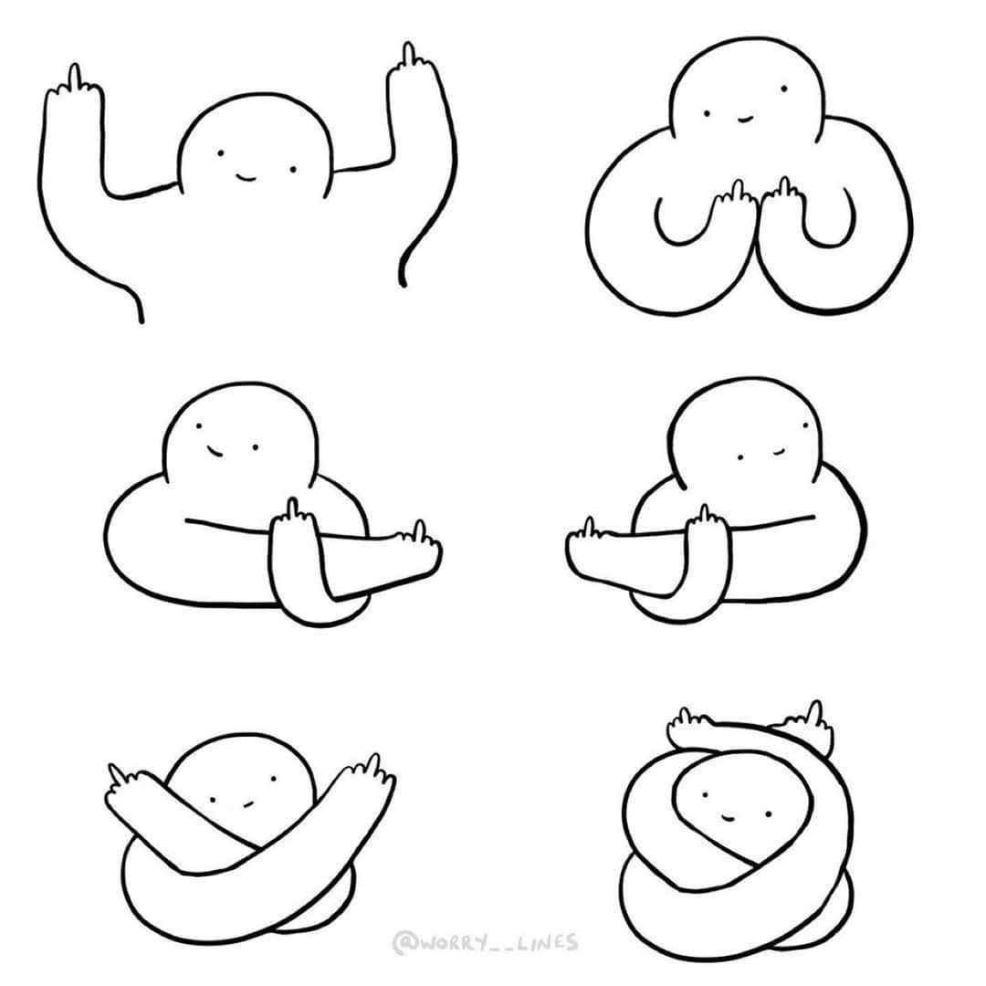 マット・マクゴリーのインスタグラム：「For everyone committed to their physical flexibility and emotional rigidity in 2021. art by @worry__lines」