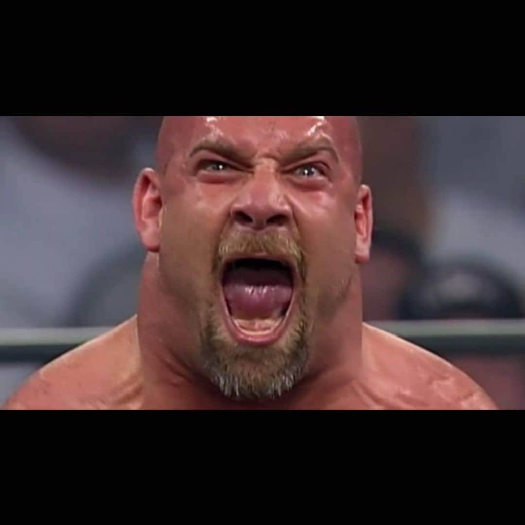 ビル・ゴールドバーグのインスタグラム：「Mood for the day...... 😤  @dodgeofficial @wwe #spear #jackhammer #whosnext」