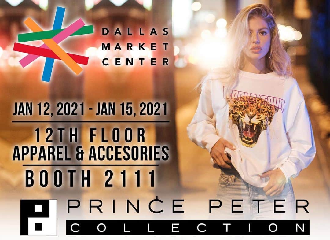 プリンス ピーターのインスタグラム：「COME SEE US IN DALLAS NEXT WEEK! 🥳🤠 #dallasapparelmarket #dallasmarketcenter #dallasfashion #dallasfashionblogger #dallasfashionstylist」
