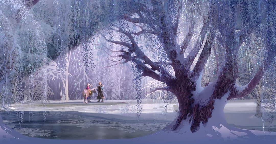 ウォルト・ディズニー・アニメーション・スタジオズさんのインスタグラム写真 - (ウォルト・ディズニー・アニメーション・スタジオズInstagram)「Winter sparkles in this visual development art from Frozen by Lisa Keene.」1月5日 4時36分 - disneyanimation