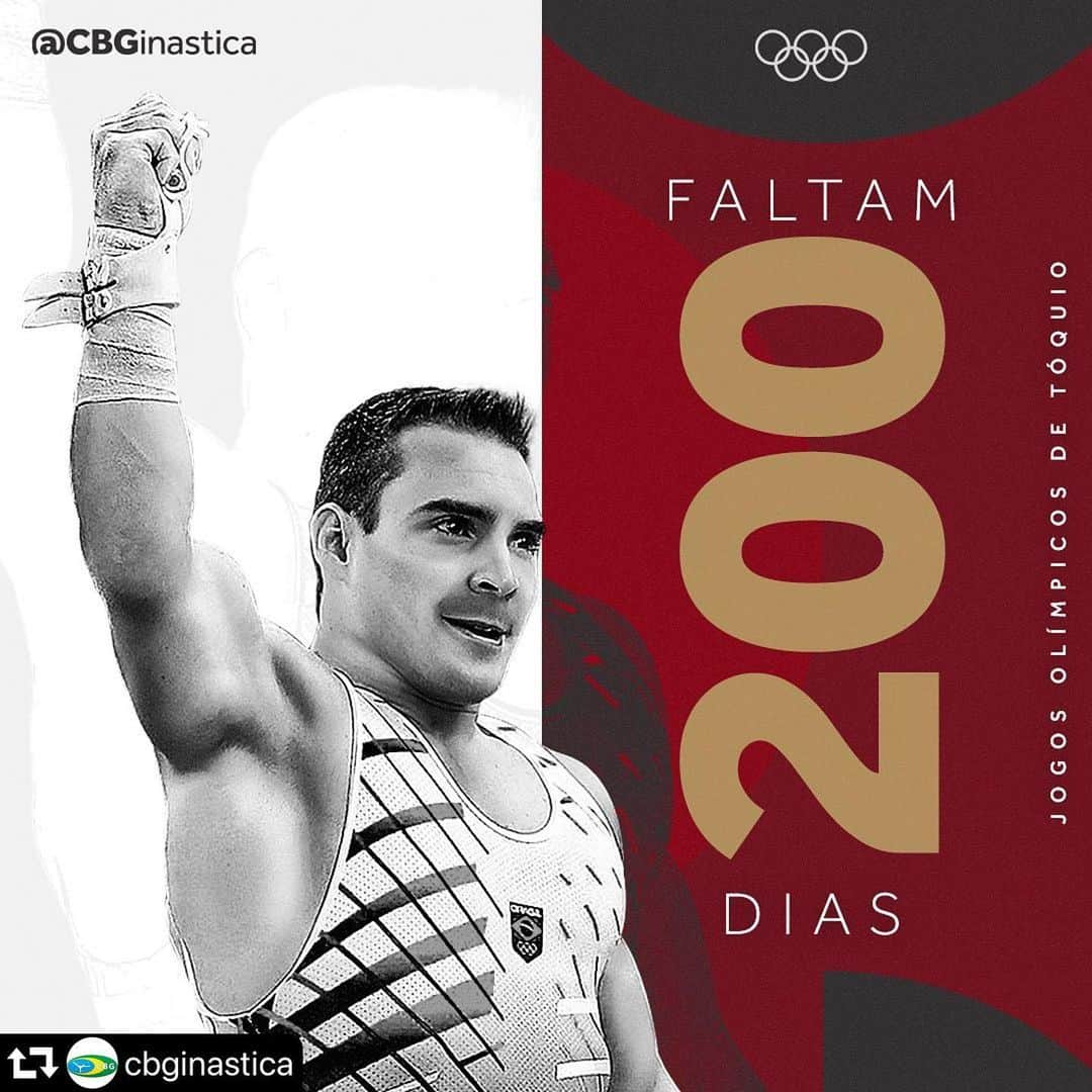 アルトゥール・ザネッティのインスタグラム：「#repost @cbginastica ・・・ E vamos regressiva?! Faltam exatos 2️⃣0️⃣0️⃣ dias para a maior celebração do esporte no mundo! Veeeem @tokyo2020 🔜🇯🇵 . #Caixa #CaixaEsportes #Tokyo2020」