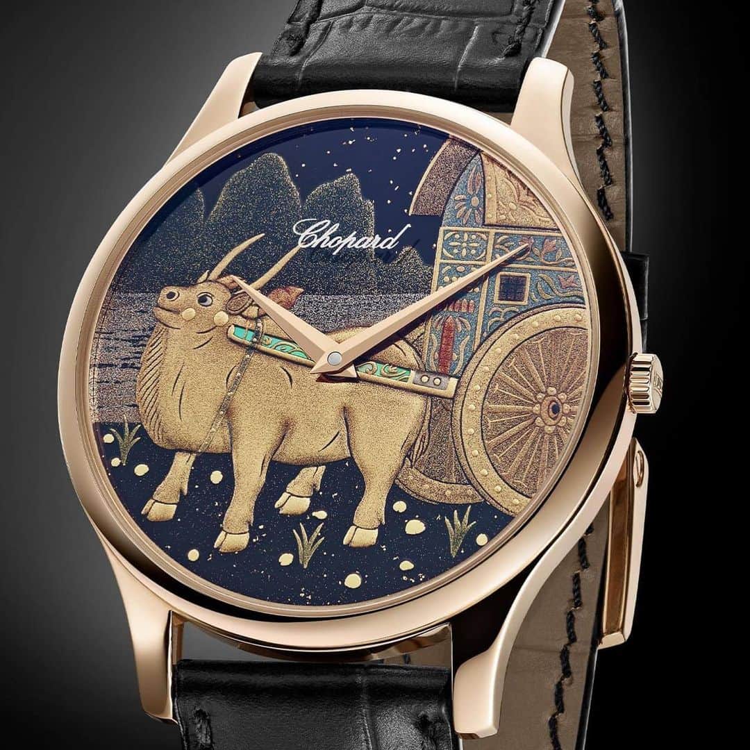 WATCHMANIAのインスタグラム：「Year of the Ox will start on 12th February in Chinese Calendar.For this special time period, @chopard has introduced two timepieces: L.U.C XP Urushi Spirit of Shí Chen and L.U.C XP Urushi Year of The Ox. Details on the web site. Link in bio.」