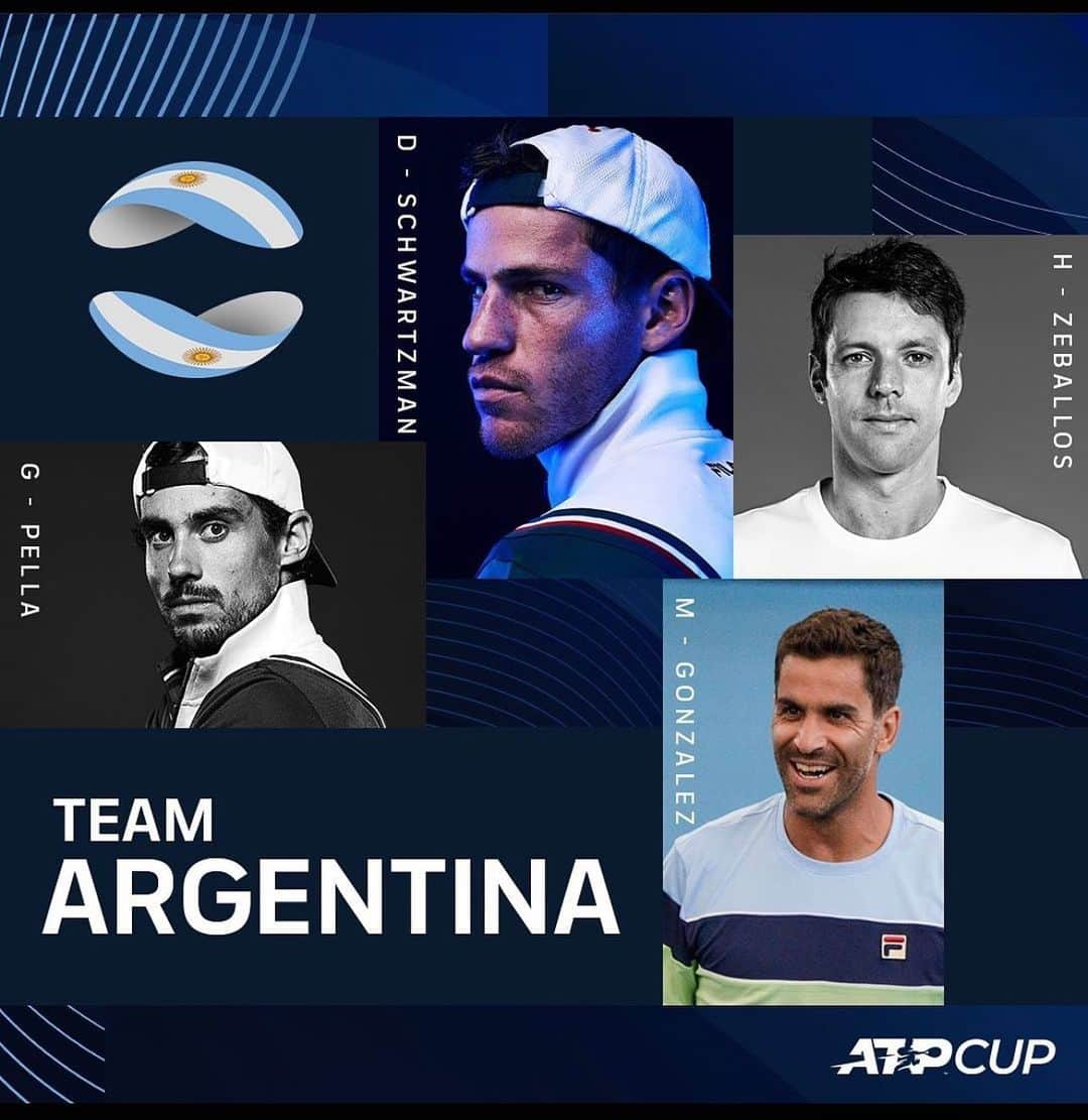 ギド・ページャのインスタグラム：「Un placer volver a representar a argentina, @atpcup allá vamos」