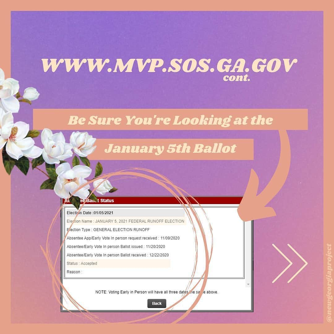 デミ・ロヴァートさんのインスタグラム写真 - (デミ・ロヴァートInstagram)「GEORGIA! 🍑 Your election is TOMORROW! Here is an incredible resource to make sure you are prepared 💞  #Repost from @newgeorgiaproject: Y’know how we’ve been asking y’all to track your ballot, like, every five minutes? Here’s the WHY 🗳🗳 If your ballot is “rejected” by the Secretary of State we have a short window of time to get whatever’s wrong fixed, so that your ballot is counted. Follow the steps above to make sure your ballot is good to go.  FYI the election jargon (phrasing) for the process of fixing rejected ballots is “ballot curing.” We want to be sure that when you hear that term, you know what it means. Sometimes #votersuppression looks like confusing language.」1月5日 7時59分 - ddlovato