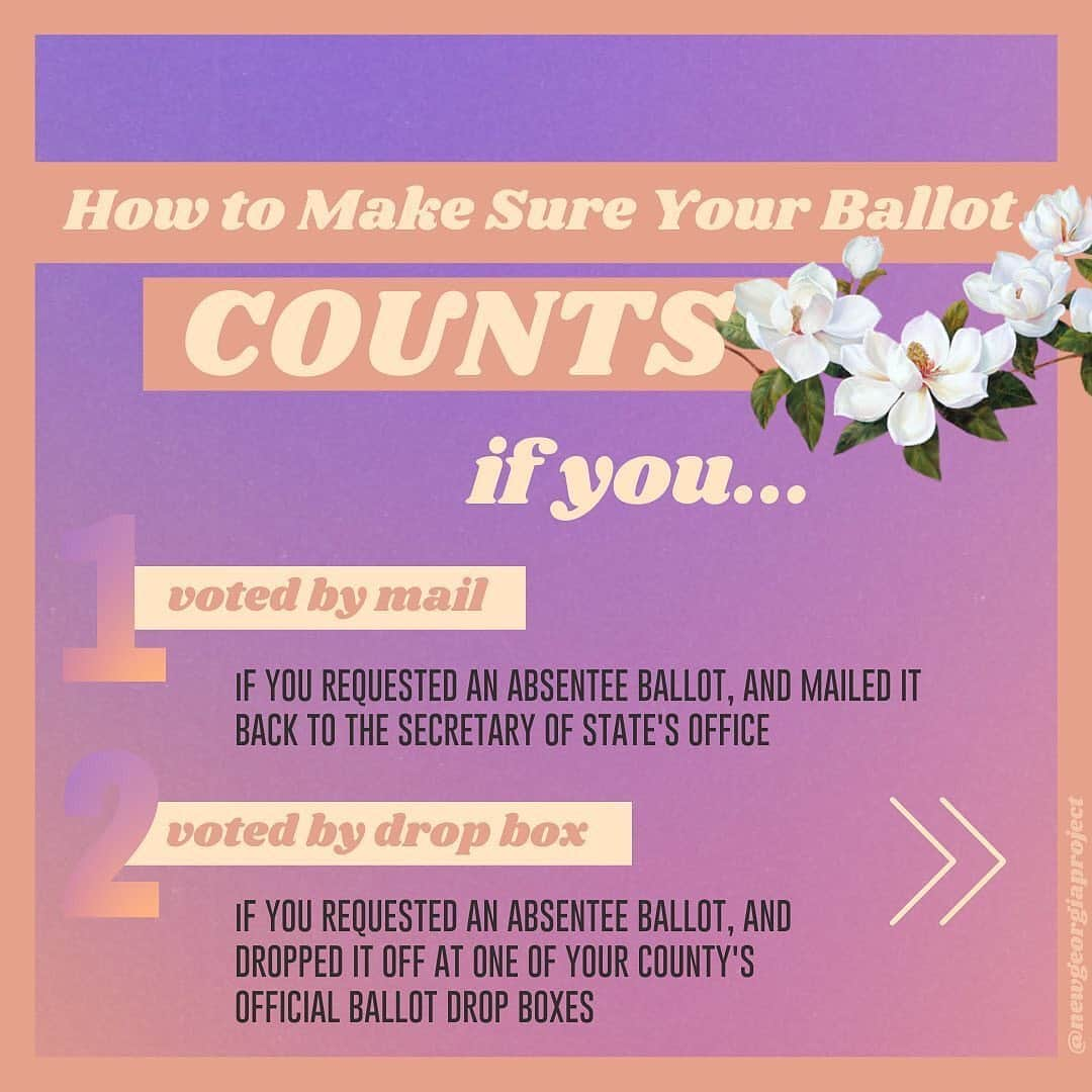 デミ・ロヴァートさんのインスタグラム写真 - (デミ・ロヴァートInstagram)「GEORGIA! 🍑 Your election is TOMORROW! Here is an incredible resource to make sure you are prepared 💞  #Repost from @newgeorgiaproject: Y’know how we’ve been asking y’all to track your ballot, like, every five minutes? Here’s the WHY 🗳🗳 If your ballot is “rejected” by the Secretary of State we have a short window of time to get whatever’s wrong fixed, so that your ballot is counted. Follow the steps above to make sure your ballot is good to go.  FYI the election jargon (phrasing) for the process of fixing rejected ballots is “ballot curing.” We want to be sure that when you hear that term, you know what it means. Sometimes #votersuppression looks like confusing language.」1月5日 7時59分 - ddlovato