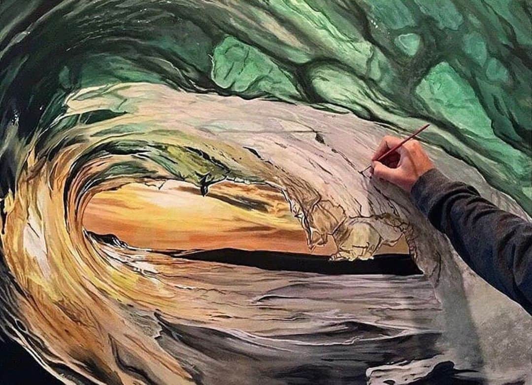 Robbie Crawfordのインスタグラム：「Always appreciate when artists do renditions of my photography... beautiful work by @_hsoj ❤️ @smkflwr #GoPro」