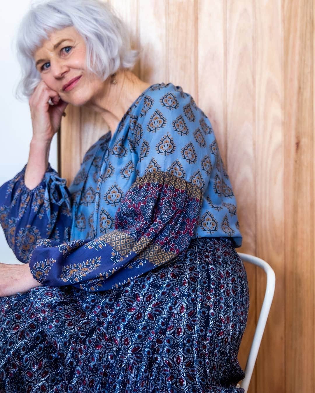 ミーガンパークのインスタグラム：「A tonal symphony // Jillian wears the  Melike Silk Cotton Top & Melike Chiffon Skirt x」